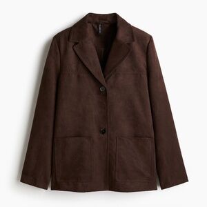 NWT H&M suede blazer and midi skirt set XS